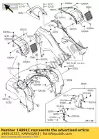 140910337, Kawasaki, couvercle, côté, intérieur, lh kvf750-a1 kawasaki brute force kvf 650 750 2005 2006 2007 2008 2009 2010 2011 2012 2013 2014, Nouveau