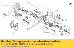 Ici, vous pouvez commander le joint torique (p8) auprès de Honda , avec le numéro de pièce 91358964006: