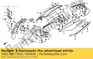 honda 50617MCT000 rubber, r. bijrijder stap - Onderkant