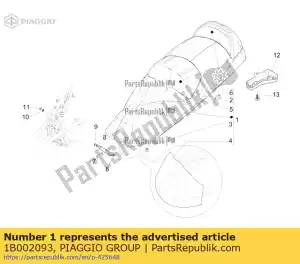 Piaggio Group 1B002093 ensemble de selle - La partie au fond