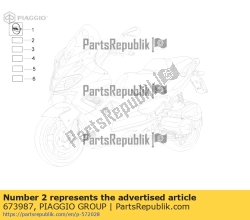 Aprilia 673987, Stickerset, OEM: Aprilia 673987