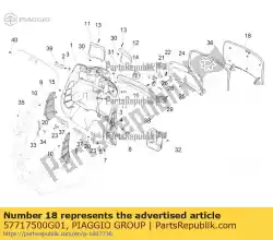 Qui puoi ordinare porta del vano portaoggetti da Piaggio Group , con numero parte 57717500G01: