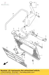 Here you can order the hose,rad. Outlet from Suzuki, with part number 1785319D00: