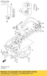 suzuki 3342044H02 bobine, allumage - La partie au fond