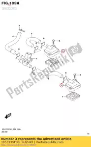 Suzuki 1853135F30 hoes, 2e luchtk - Onderkant