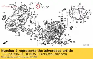 Honda 11105KRN670 tubo, respirador - Lado inferior