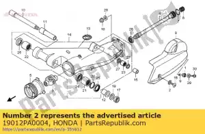 Honda 19012PA0004 embalagem, drenagem (toyo) - Lado inferior