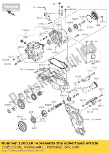 Kawasaki 120530220 guide-chain,lwr - Bottom side