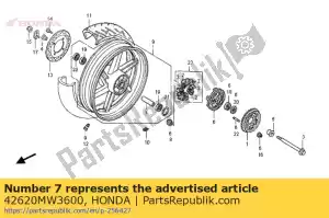 honda 42620MW3600 collar, rr. distancia entre ejes - Lado inferior