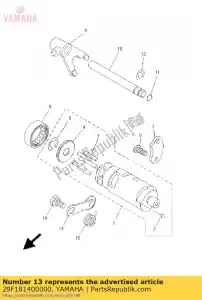 yamaha 29F181400000 montagem da alavanca de bloqueio - Lado inferior