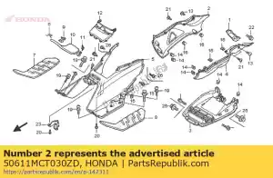 Honda 50611MCT030ZD falda, r. piso * pb262p * - Lado inferior