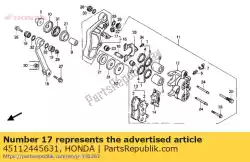 houder, beugel van Honda, met onderdeel nummer 45112445631, bestel je hier online: