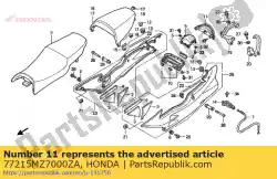 Ici, vous pouvez commander le ensemble de capot, rr. Centre (wl) auprès de Honda , avec le numéro de pièce 77215MZ7000ZA: