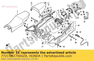 Honda 77215MZ7000ZA cowl set, rr. center (wl) - Bottom side