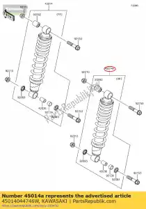 Kawasaki 45014044746W shockabsorber,rr,c.l.gre - Bottom side