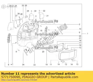 Piaggio Group 5771750090 porta del vano portaoggetti - Il fondo