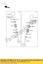 Here you can order the shim,t=2. 850 from Suzuki, with part number K921800181: