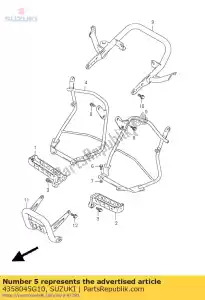 suzuki 4358045G10 reinf, guarda-lama - Lado inferior