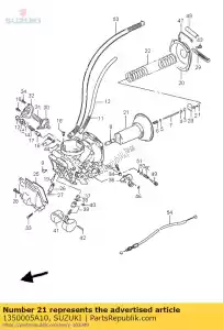 Suzuki 1350005A10 diafragma, carbu - Lado inferior