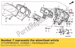 Aqui você pode pedir o borracha, configuração do medidor em Honda , com o número da peça 37109MBG000: