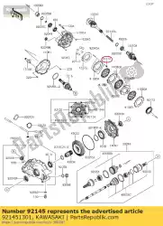 Here you can order the spring,rr brake from Kawasaki, with part number 921451301: