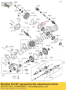 Kawasaki 921451301 mola, freio rr - Lado inferior