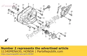 Honda 11340MENA30 cover comp., l. crankcase - Bottom side