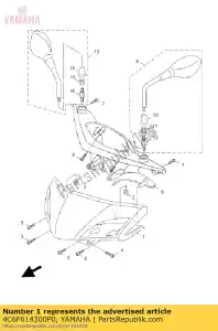 yamaha 4C6F614300P0 copertura, manubrio u - Il fondo