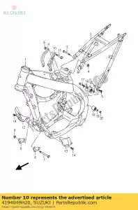 suzuki 4194049H20 bracket comp,en - Bottom side