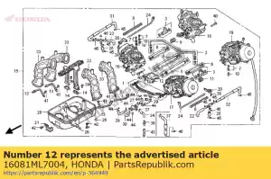 Honda 16081ML7004 vis, pan, 5x10 - La partie au fond