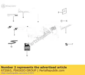 Piaggio Group 672063 kit de etiqueta 