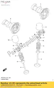 Suzuki 1289205C00215 vulstuk, stoter 215 - Onderkant