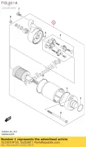 Suzuki 3110019F10 conjunto de motor, estrella - Lado inferior