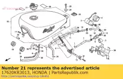 Ici, vous pouvez commander le bouchon de bouchon, remplissage de carburant auprès de Honda , avec le numéro de pièce 17620KR3013: