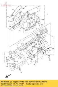 yamaha 989800601600 vite, rilegatura (705) - Il fondo