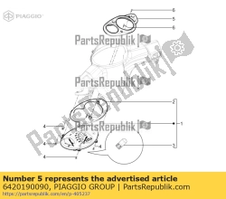 Aprilia 6420190090, Panel deski rozdzielczej pusty, OEM: Aprilia 6420190090