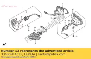 Honda 33656MT4611 lens comp., l. rr. winker - Bottom side