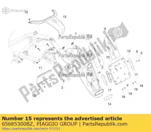 Piaggio Group 65685300BZ cobrir - Lado inferior
