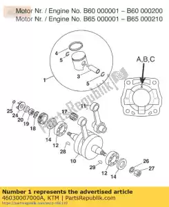 KTM 46030007000A zuiger cpl. 43,5mm een ??60 98 - Onderkant