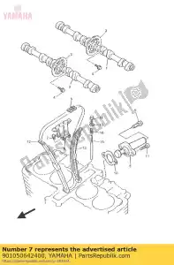 yamaha 901050642400 bolt, washer based(1tx) - Bottom side