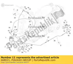 Qui puoi ordinare coppia pastiglie freno da Piaggio Group , con numero parte 668021: