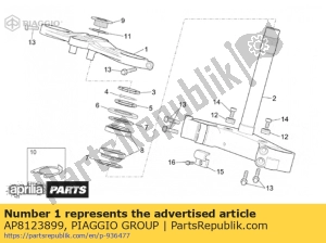 aprilia AP8123899 placa superior do garfo - Lado inferior