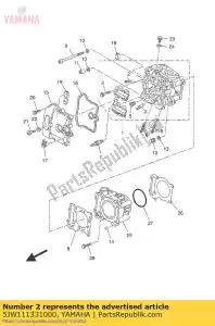 yamaha 5JW111331000 gids, inlaatklep - Onderkant