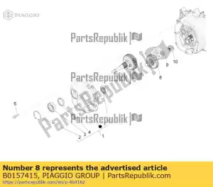 Piaggio Group B0157415 arbre intermédiaire avec u.p. - La partie au fond