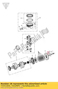 triumph T3551606 washer, shim, 13x23x0.5 - Bottom side