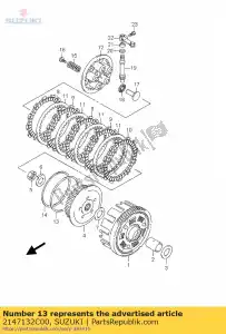 suzuki 2147132C00 assento, lavador de ondas - Lado inferior