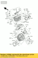110081302, Kawasaki, head-comp-cylinder,rr vn800-a1 kawasaki vn 800 1995 1996 1997 1998 1999 2000 2001 2002 2003 2004 2005 2006, New