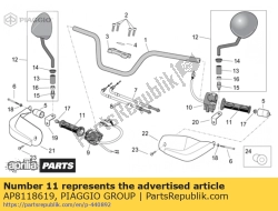 Aprilia AP8118619, Handvat links, OEM: Aprilia AP8118619