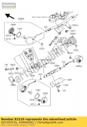 Aquí puede pedir tuerca, 4 mm de Kawasaki , con el número de pieza 922100155: