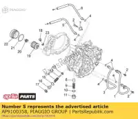 AP9100358, Piaggio Group, rura wylotowa oleju aprilia  rxv rxv sxv sxv 450 550 2006 2008 2009 2010 2011, Nowy